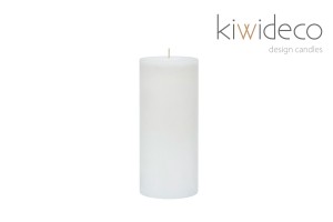 Candle White Pillar Rustic